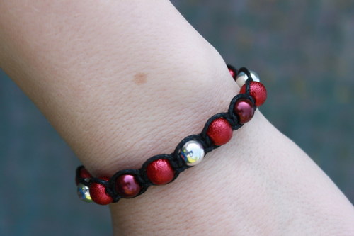 Náramek makramé/shamballa — foto 5
