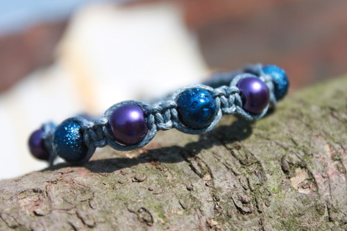 Náramek makramé/shamballa — foto 2
