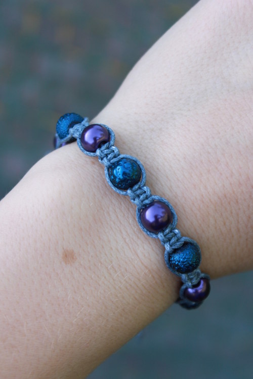 Náramek makramé/shamballa — foto 3