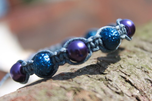 Náramek makramé/shamballa — foto 4