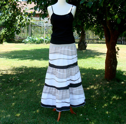 White and latté long skirt — foto 4