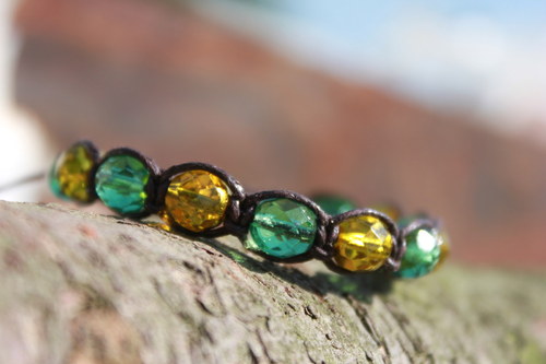 Autumn.. Náramek makramé / shamballa — foto 3