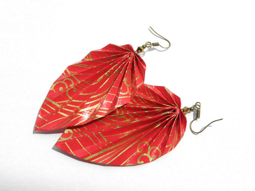 - origami leaf - náušničky — foto 2