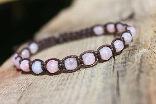 Náramek makramé/shamballa — foto 5