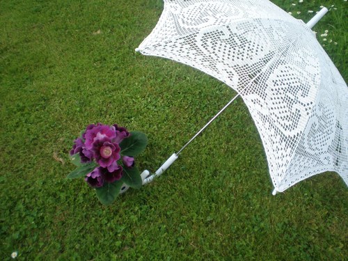 Háčkovaný slunečník s gloxinií — foto 3
