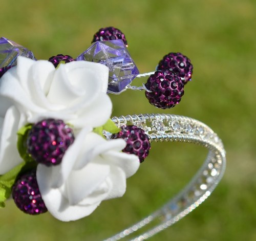 Čelenka do vlasů Shamballa Violet — foto 3