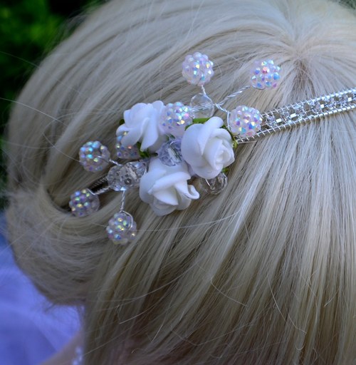 Čelenka do vlasů Shamballa White — foto 3