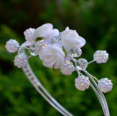 Čelenka do vlasů Shamballa White — foto 5