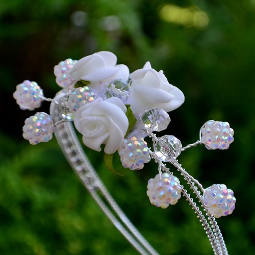 Čelenka do vlasů Shamballa White — foto 6