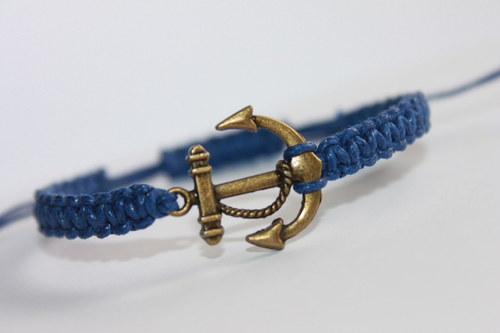 Námořnický.. Náramek makramé/shamballa — foto 3