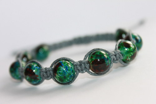 Náramek makramé/shamballa — foto 2