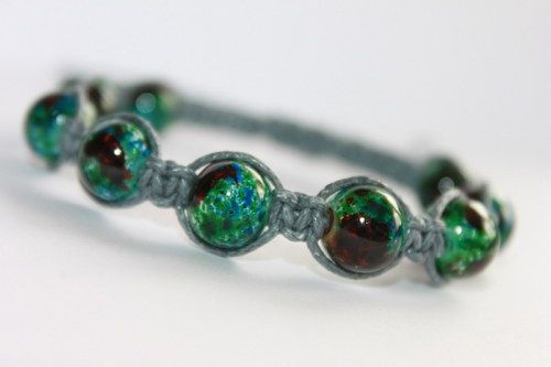 Náramek makramé/shamballa — foto 4