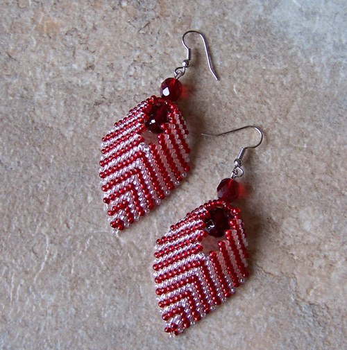 Náušnice "Red stripes" — foto 3