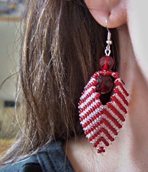Náušnice "Red stripes" — foto 6