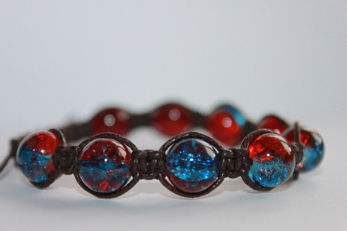 Náramek makramé/shamballa — foto 2