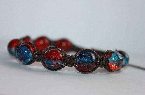 Náramek makramé/shamballa — foto 4