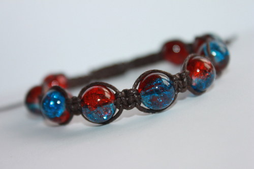 Náramek makramé/shamballa — foto 5