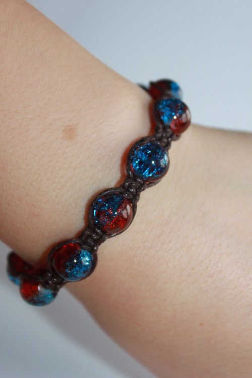 Náramek makramé/shamballa — foto 6