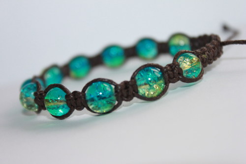 Náramek makramé/shamballa — foto 3
