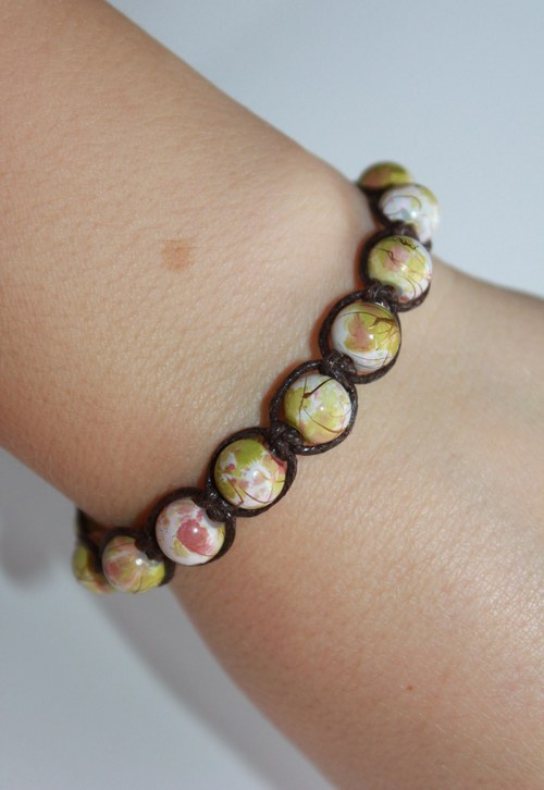 Náramek makramé/shamballa — foto 2