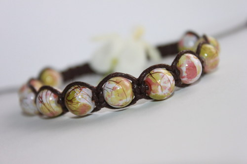 Náramek makramé/shamballa — foto 3
