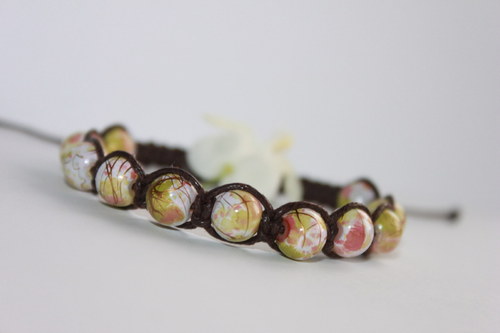 Náramek makramé/shamballa — foto 5