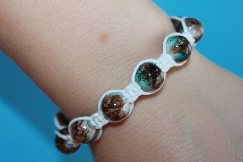 Náramek makramé/shamballa — foto 3