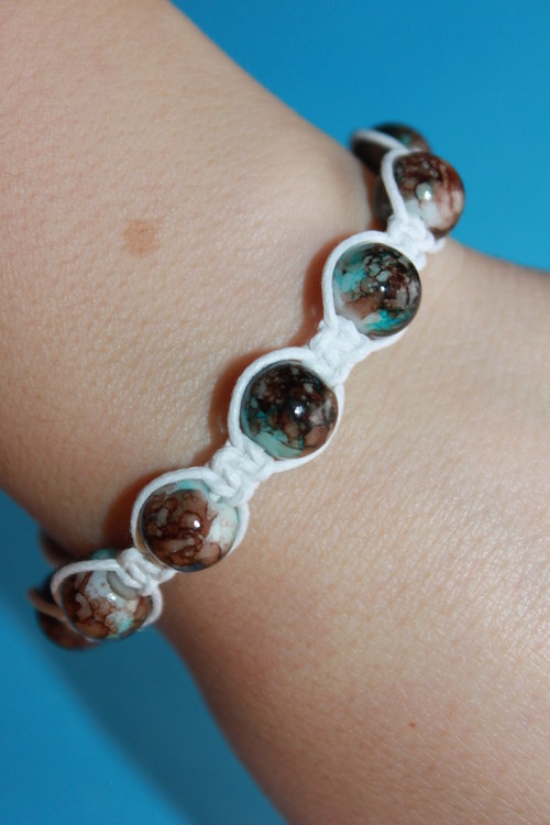 Náramek makramé/shamballa — foto 5