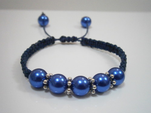 Náramek Shamballa modrý — foto 2