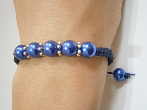 Náramek Shamballa modrý — foto 4
