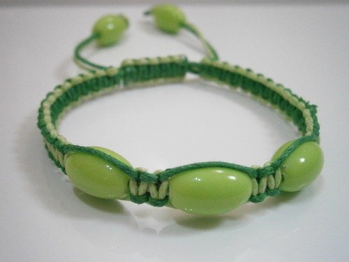 Shamballa náramek zelený — foto 2