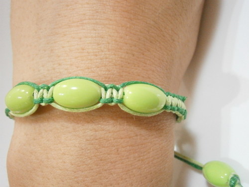 Shamballa náramek zelený — foto 4