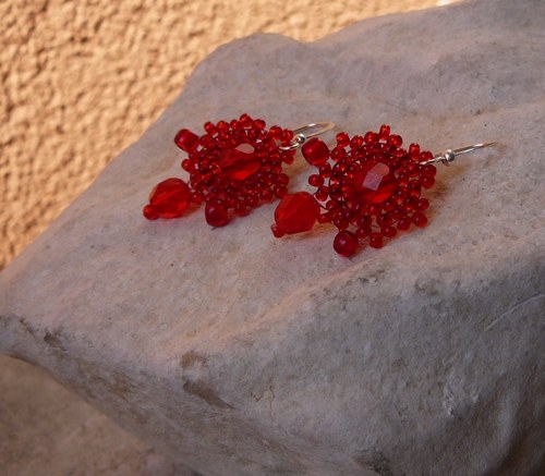 Červené náušnice č. 2 — foto 3
