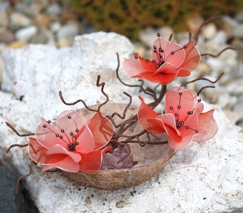 Nylon flowers- "Tři v kokosu" — foto 3