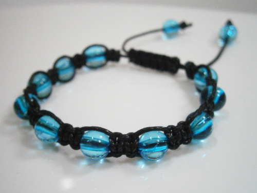 Náramek Shamballa modrý — foto 3