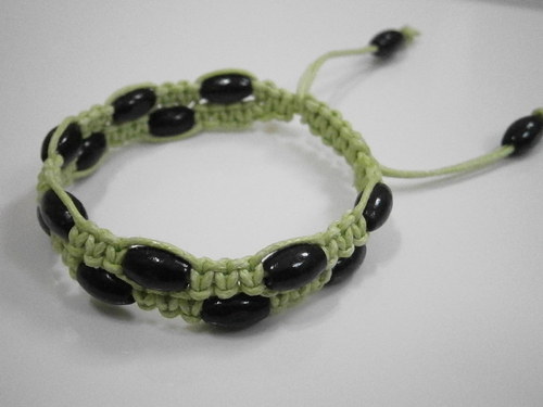 Shamballa náramek zelený/černý — foto 2