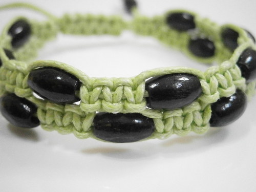 Shamballa náramek zelený/černý — foto 3