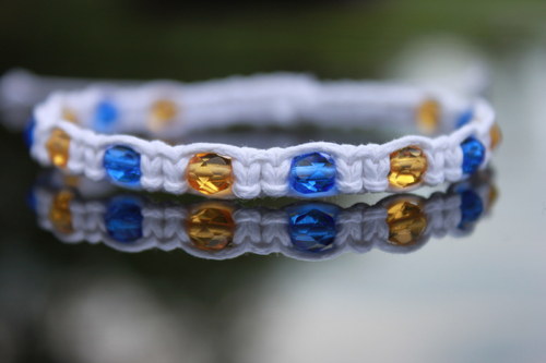 Náramek makramé/shamballa — foto 2