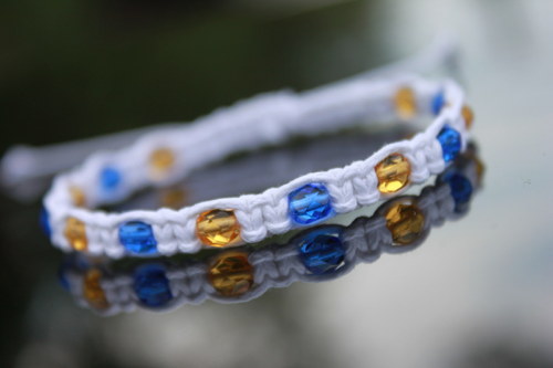 Náramek makramé/shamballa — foto 3