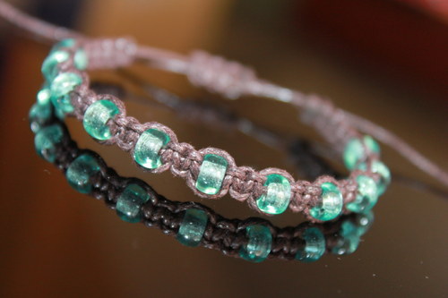 Náramek makramé/shamballa — foto 2
