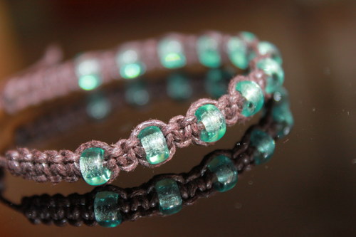Náramek makramé/shamballa — foto 3
