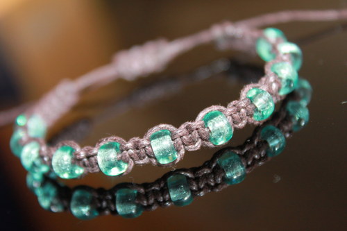 Náramek makramé/shamballa — foto 4