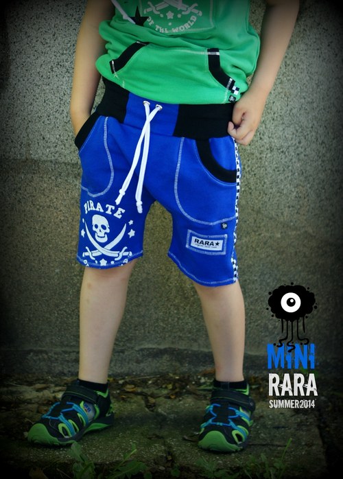 RARA - kraťasy PIRATE modré krátké — foto 3