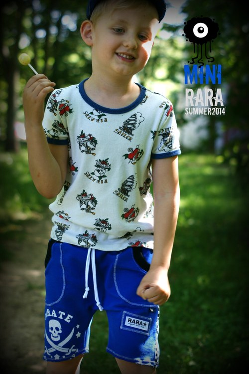 RARA - kraťasy PIRATE modré krátké — foto 4