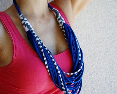 Náhrdelník Navy Stripe — foto 2