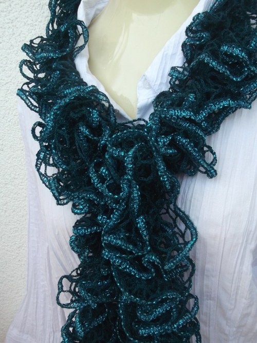 Tmavá zelená a lurex — foto 3