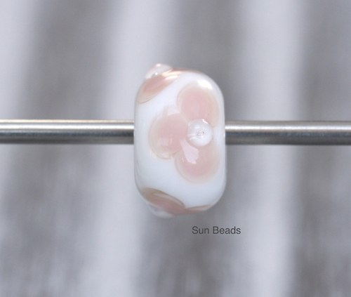 Big hole bead - Červánkové květy — foto 2