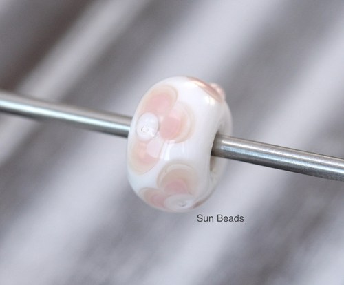 Big hole bead - Červánkové květy — foto 3