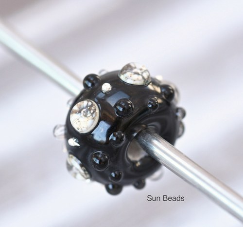Big hole bead - Mramorové sluníčko — foto 3