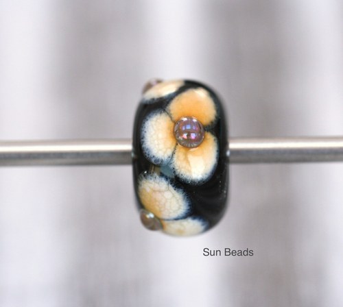 Big hole bead - Stínované květy — foto 2